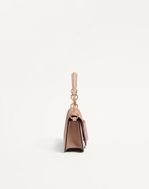 Valentino Garavani - Valentino Garavani Locò Small Shoulder Bag With Jewel Logo - Rose Cannelle - Woman - Shoulder Bags